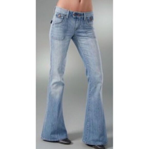 CITIZENS OF HUMANITY Catalina High Rise Y2K Flare Leg Denim Blue Jeans Size 25 - Picture 1 of 10